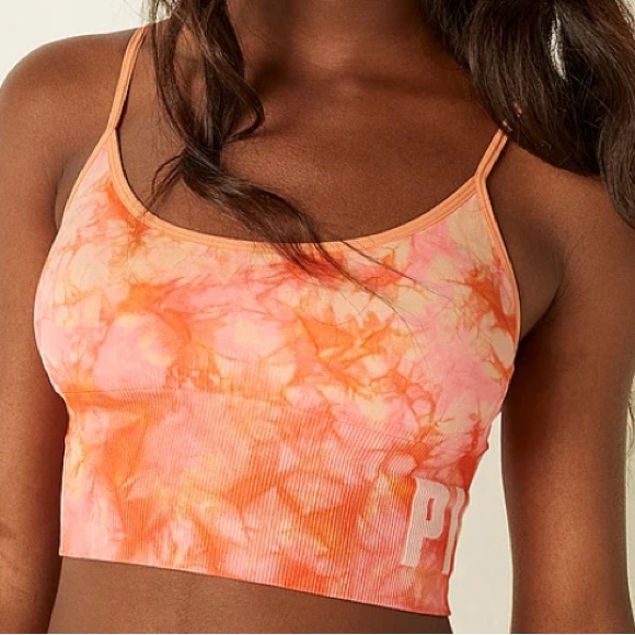 PINK Seamless Lightly Lined Sports Crop - Picture 4 of 6